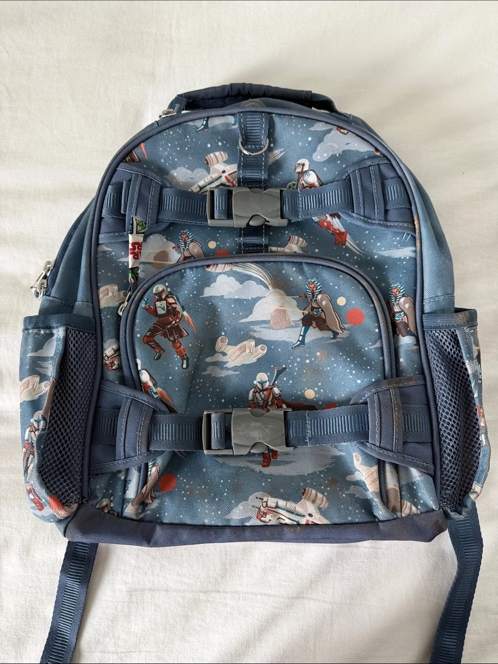 Pottery Barn Kids x Star Wars The Mandalorian Mini Mackenzie Backpack Blue Kids